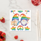 Serviette En Papier Gay Couple Gnomes Pride, Mr & Mr Gay Mariage, Son (En situation)