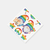 Serviette En Papier Gay Couple Gnomes Pride, Mr & Mr Gay Mariage, Son (Coin)
