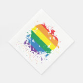 Serviette En Papier Gay pride Arc-en-ciel - Coeur (Coin)
