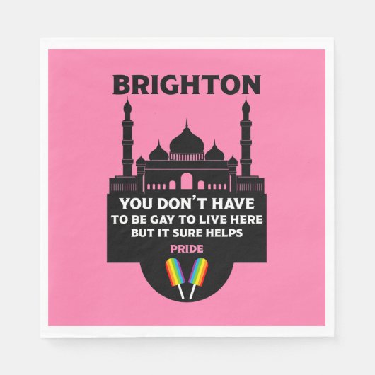 Serviette En Papier Gay pride Brighton (Devant)