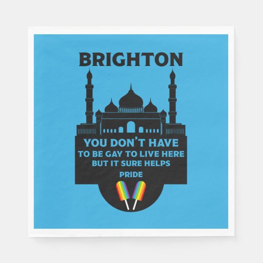 Serviette En Papier Gay pride Brighton (Devant)