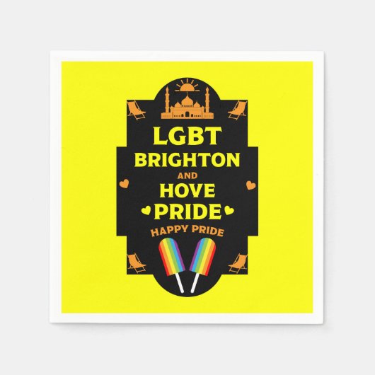 Serviette En Papier Gay pride Brighton (Devant)
