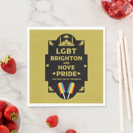Serviette En Papier Gay pride Brighton (En situation)