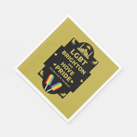 Serviette En Papier Gay pride Brighton (Coin)