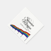 Serviette En Papier Gay pride drapeau arc-en-ciel Mariage (Coin)