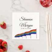 Serviette En Papier Gay pride drapeau arc-en-ciel Mariage (En situation)