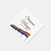 Serviette En Papier Gay pride drapeau arc-en-ciel Mariage (Coin)