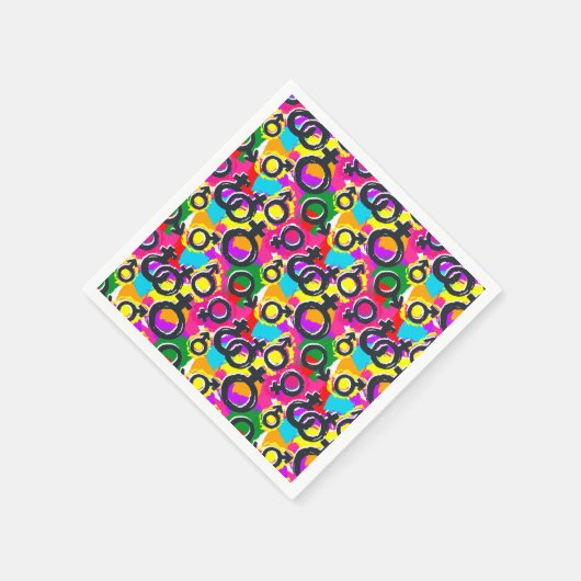 Serviette En Papier Gay pride Genre Neon Motif (Coin)