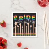 Serviette En Papier Gay pride Rainbow LGBT Party Napkin (En situation)