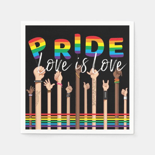 Serviette En Papier Gay pride Rainbow LGBT Party Napkin (Devant)