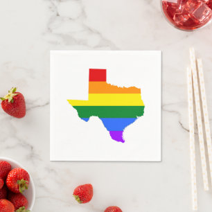 Serviette En Papier Gay pride Texas Rainbow