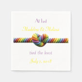 Serviette En Papier Gay Tied Mariage Knot serviettes (Devant)