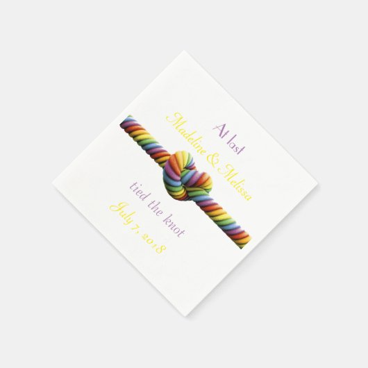 Serviette En Papier Gay Tied Mariage Knot serviettes (Coin)