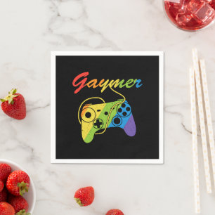 Serviette En Papier Gaymer Rainbow Video Game Controller Jeux