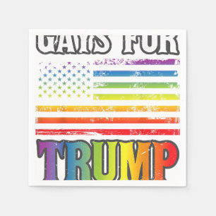 Serviette En Papier Gays Pour Trump LGBT Pride Gay Rainbow Flag Vote R
