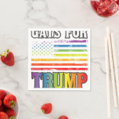 Serviette En Papier Gays Pour Trump LGBT Pride Gay Rainbow Flag Vote R (En situation)