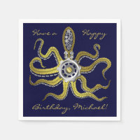 Gears Steampunk Octopus Kraken