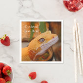 Serviette En Papier Gecko jaune léopard (En situation)