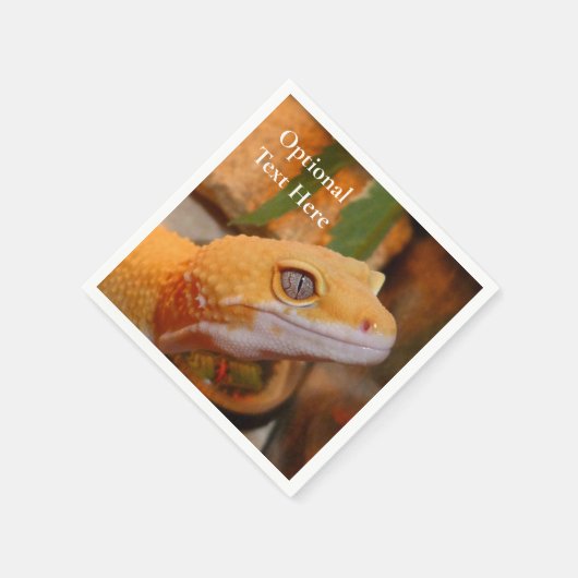 Serviette En Papier Gecko jaune léopard (Coin)