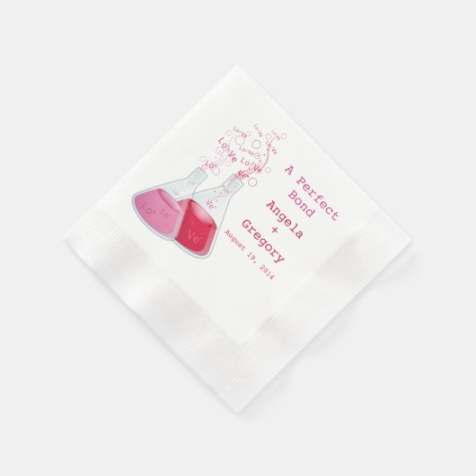 Serviette En Papier Geek Chimie cardiaque Offbeat Mariage personnalisé (Coin)