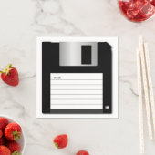 Serviette En Papier Geek d'ordinateur de disquette classique (En situation)