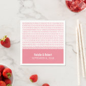 Serviette En Papier Geek rose Chic Code Binary Papier Napkins (En situation)
