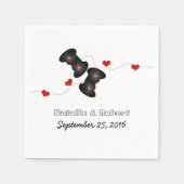 Serviette En Papier Geeky Gamers papier Mariage serviettes foncé (Devant)