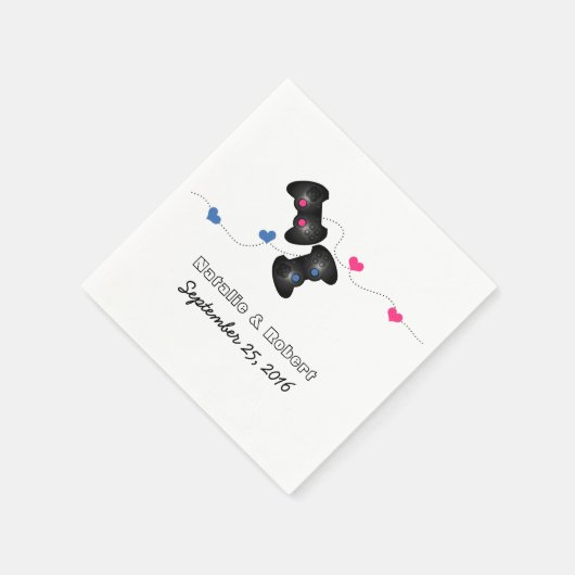 Serviette En Papier Geeky Gamers papier Mariage serviettes rose foncé  (Coin)