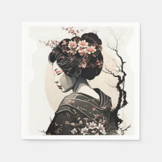 Serviette En Papier Geisha japonaise