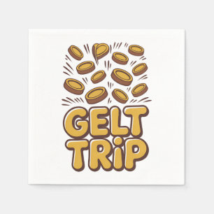 Serviette En Papier Gelt Trip Funny Hanoukka juif juif juif juif cultu