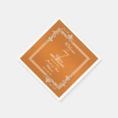 Serviette En Papier Gem en cuivre et Parties scintillant 7e anniversai (Coin)