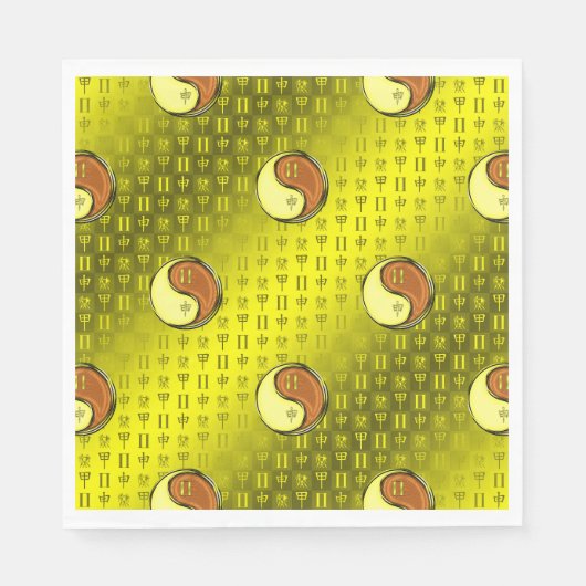 Serviette En Papier Gemini et Singe des bois (Devant)