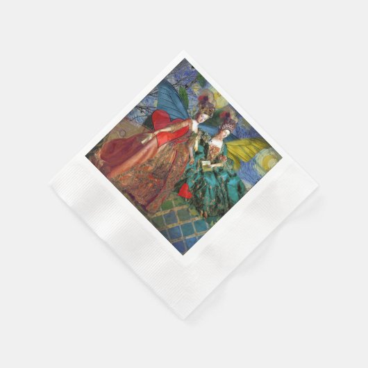 Serviette En Papier Gemini gothique classique femme papillon Whimsical (Coin)