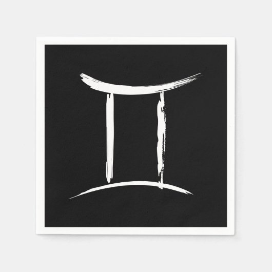 Serviette En Papier GEMINI Twins Mai Juin Zodiac Astrologie Anniversai (Devant)