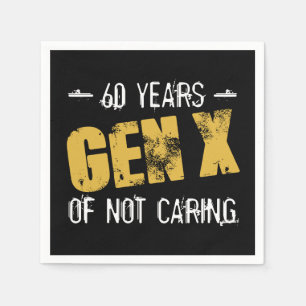 Serviette En Papier Gen X 60 Anniversaire