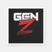 Serviette En Papier Gen Z Millenials Génération Z Boomers Cadeau (Devant)