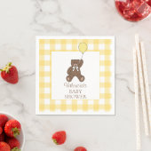 Serviette En Papier Gender Neutral Yellow Teddy Bear Baby Shower (En situation)