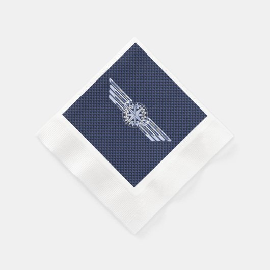 Serviette En Papier Général Air Pilote Chrome Comme Ailes Compass (Coin)
