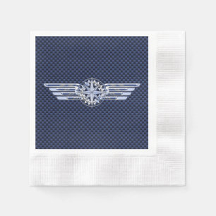 Serviette En Papier Général Air Pilote Chrome Comme Ailes Compass