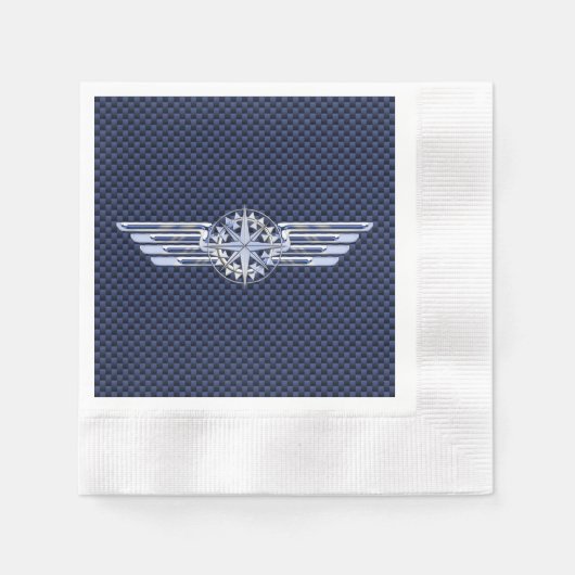 Serviette En Papier Général Air Pilote Chrome Comme Ailes Compass (Devant)