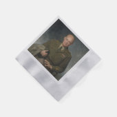 Serviette En Papier Général Dwight Eisenhower Portrait peint 5 étoiles (Coin)