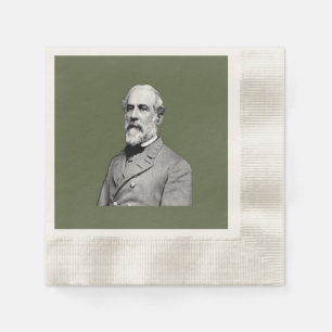 Serviette En Papier Général ⚔️ 🎩 Robert E. Lee Army Green