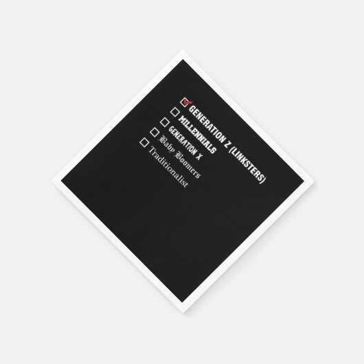 Serviette En Papier Génération Z Millénaires Génération X Boomer Cadea (Coin)