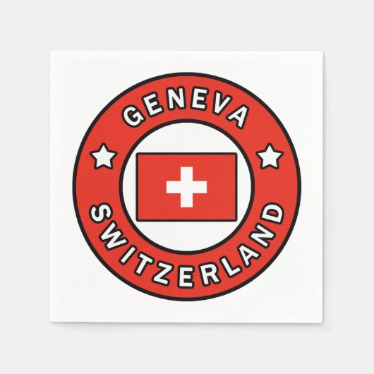 Serviette En Papier Genève Suisse (Devant)