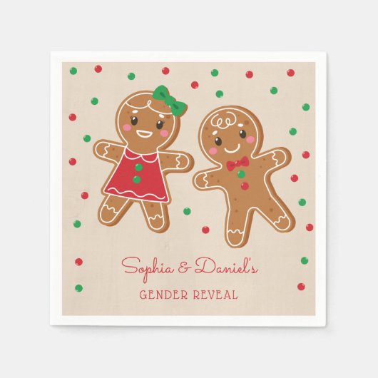 Serviette En Papier Genre Reveal Gingerbread Cocktail Napkin (Devant)