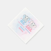 Serviette En Papier Genre Révéler Moderne Rose Bleu (Coin)