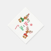 Serviette En Papier Genre Révéler Noël Reindeer Vacances vert Rouge (Coin)