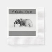 Serviette En Papier Gentle Giant Elephant haute clé photo avec texte (Devant)