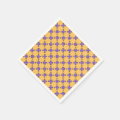 Serviette En Papier Géo jaune et violet (Coin)