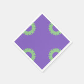 Serviette En Papier Geo vert pourpre Sage (Coin)